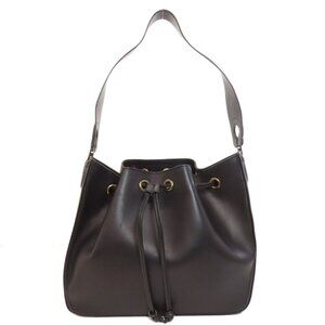 SALVATORE FERRAGAMO Black Leather Shoulder Bag